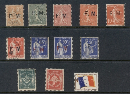 France-1901-64-Military-Stamps-Asst-MLH-FU