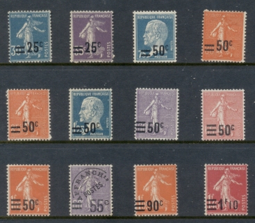 France-1926-27-Surcharges-MLH