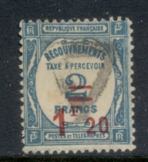 France-1929-Postage-Due-Surch-1-20f-on-2f-FU