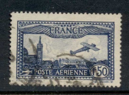 France-1930-31-Air-mail-Views-of-Marseille-150f-blue-FU