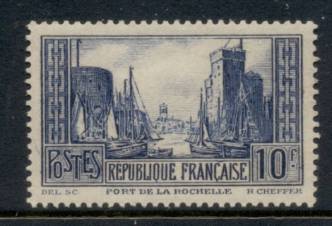 France-1931-Port-of-La-Rochelle-10f-Die-III-MLH