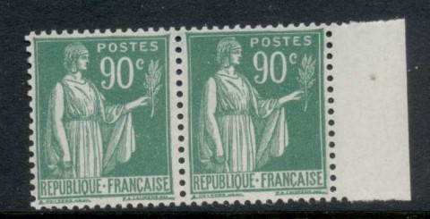 France-1932-39-Peace-with-Olive-branch-90c-green-pr-MUH