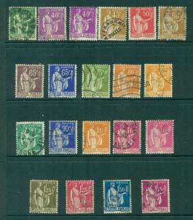 France-1932-9-Peace-with-Olive-Brance-Asst-20-FU-Lot28792