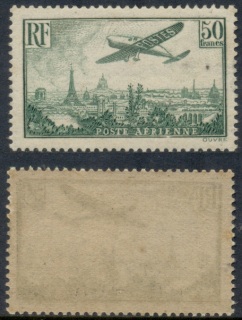 France-1936-Plane-over-Paris-50f-small-perf-tones-MUH