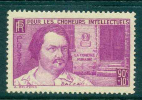 France-1939-40-9010c-Honore-de-Balzac-MLH-lot49279