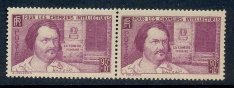 France-1939-40-Honore-de-Balzac-9010-pr-MUH