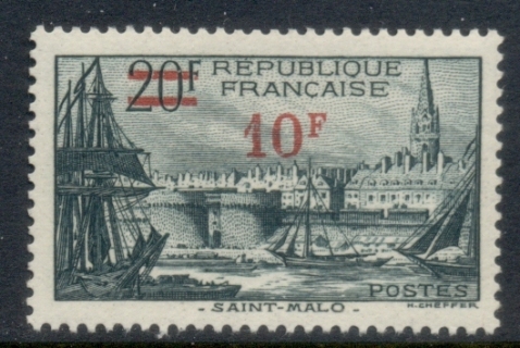 France-1940-41-Surcharge-10f-on-20f-MUH-2