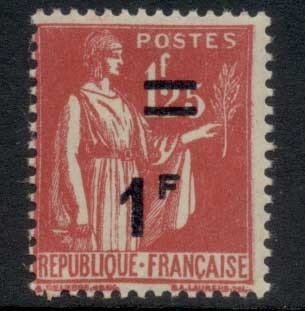 France-1940-41-Surcharge-1f-on-1f20c-MUH