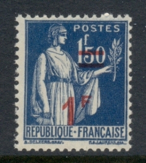 France-1940-41-Surcharge-1f-on-1f50c-MUH