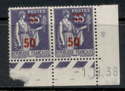 France-1940-41-Surcharge-50c-on-55c-pr-MUH