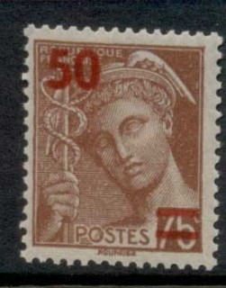 France-1940-41-Surcharge-50c-on-75c-MUH