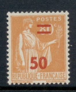 France-1940-41-Surcharge-50c-on-80c-MUH