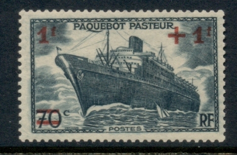 France-1941-Paquebot-Pasteur-Surch-1f-1f-MUH