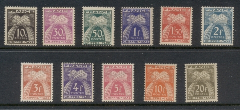 France-1943-46-Postage-Dues-Sheaves-of-Wheat-MLH