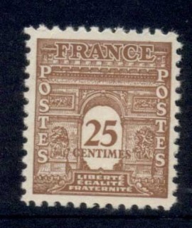 France-1944-Arc-de-Triomphe-25c-MUH