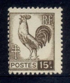 France-1944-Gallic-Cock-15f-MUH