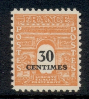 France-1945-Arc-de-Triomphe-black-numerals-30c-MUH