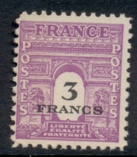 France-1945-Arc-de-Triomphe-black-numerals-3f-MUH