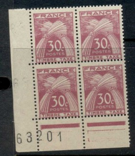 France-1946-53-Postage-Due-30c-blk4-MUH