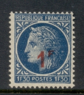 France-1947-Ceres-Surch-1f-on-1-30f-MUH