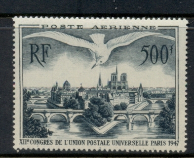 France-1947-UPU-Congress-Airmail-500f-MLH