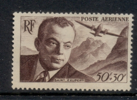 France-1948-Antoine-de-Saint-Exupery-50f-30f-MLH