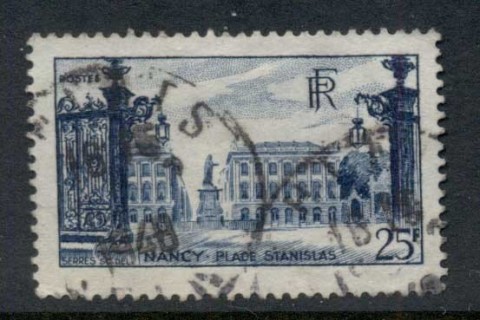 France-1948-Stanislas-Square-Nancy-25f-blue-FU