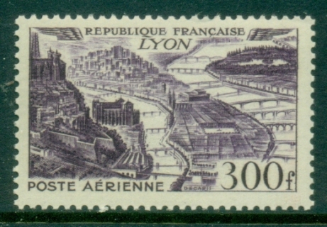 France-1949-50-View-of-Lyon-300f-Airmail-MUH