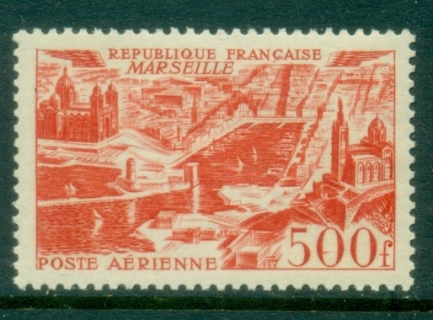 France-1949-50-View-of-Marseille-500f-Airmail-MUH