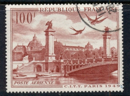 France-1949-Air-Mail-Alexander-III-Bridge-FU