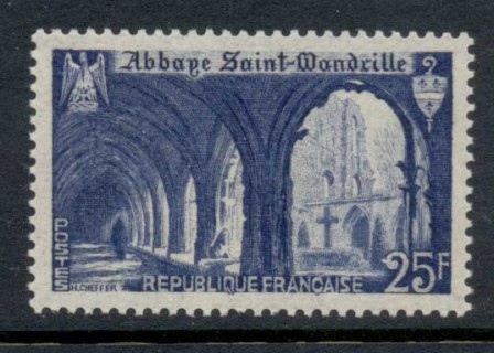 France-1949-Cloister-of-St-Wandrille-Abbet-MUH