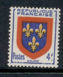 France-1949-Regional-Arms-Anjou-MUH