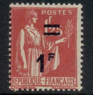 France-1940-41-Surcharge-1f-on-1f20c-MUH France-1940-41-Surcharge-1f-on-1f20c-MUH