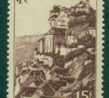 France-1946-View-of-Roc-Amadour-15f-MUH