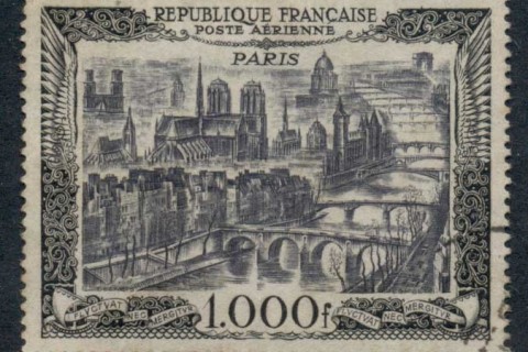 France-1949-View-of-Paris-1000f-FU