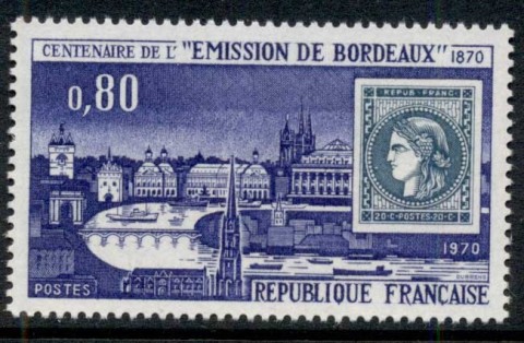 France-1970-Centenary-of-Bordeaux-Stamp-MUH