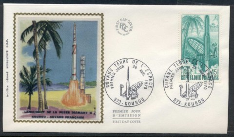 France-1970-Guyana-Space-Rocket-Diamant-FDC