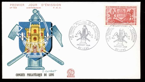 France-1970-Lens-Philatelic-Congress-FDC