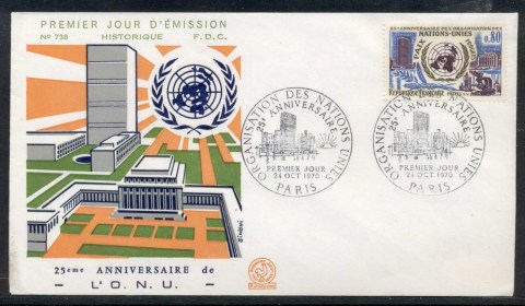 France-1970-ONU-Paris-FDC