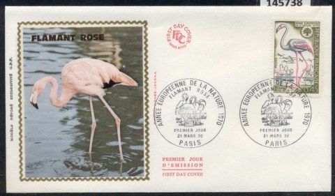 France-1970-Pink-Flamingo-FDC