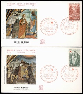 France-1970-Red-Cross-2x-FDC