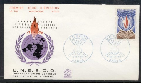 France-1970-UNESCO-FDC