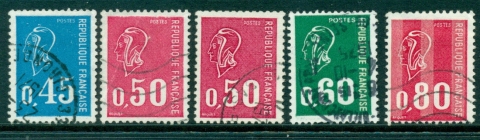 France-1971-4-Marianne-Asst-FU-Lot29115