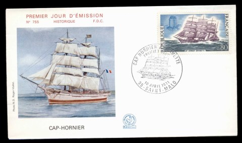 France-1971-Cape-Horn-Clipper-Ship-FDC