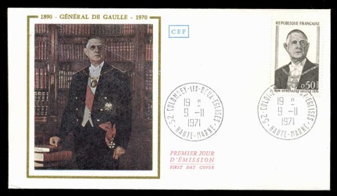 France-1971-Charles-de-Gaulle-FDC