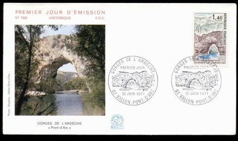 France-1971-Gorges-of-LArdeche-FDC