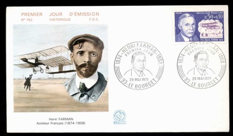 France-1971-Henri-Farman-Aviator-FDC