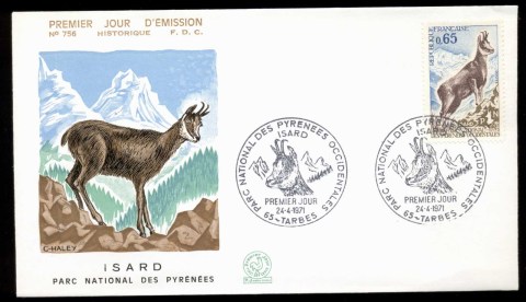 France-1971-Pyrenees-National-park-FDC