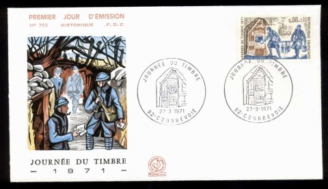 France-1971-Stamp-Day-FDC_1