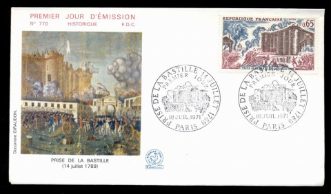 France-1971-Storming-of-the-Bastille-FDC